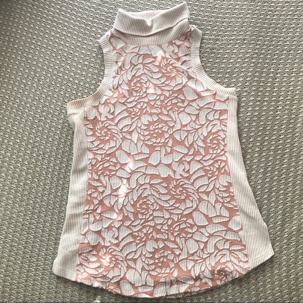 Anthropologie sleeveless turtle neck blouse